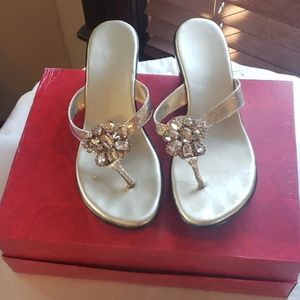 ATHENA ALEXANDER WEDGE THONG SANDALS